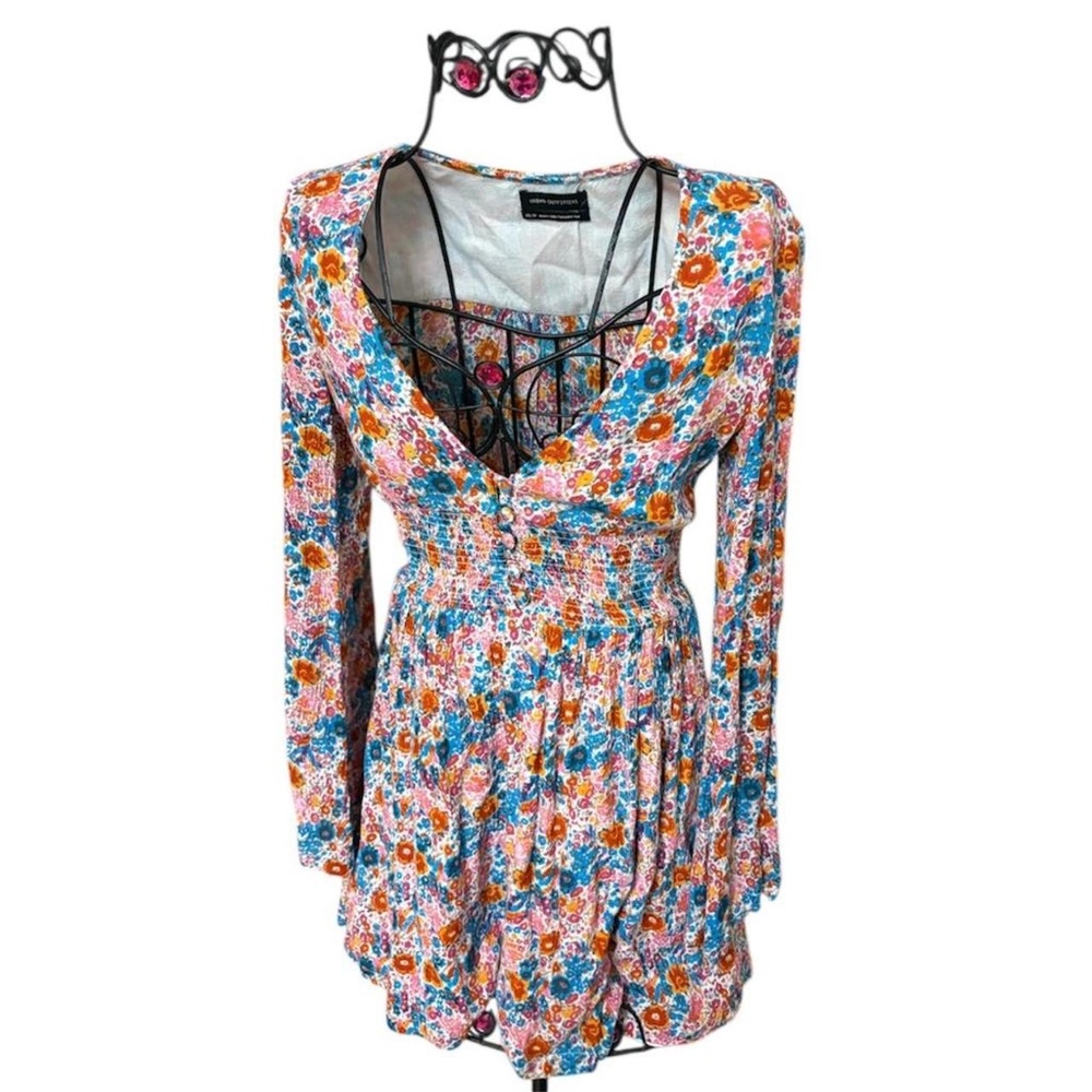 Vintage Urban Outfitters floral dress with bell sleeves